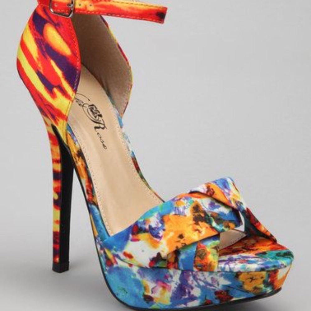 New Floral Fire Heels